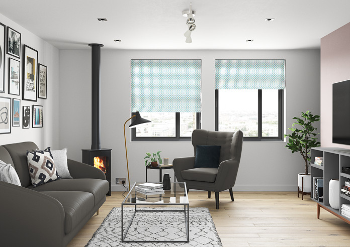 Zap, Azure - Roman Blind - Image 5